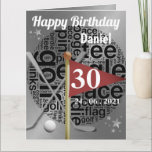 Personalised Golf Birthday Card For Brother<br><div class="desc">Custom personalised golf themed 30th birthday greeting card idea for him.  Great idea for a special birthday.</div>