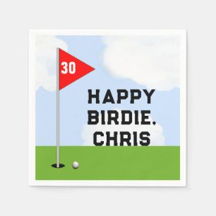 Personalised Golf Birthday Napkin