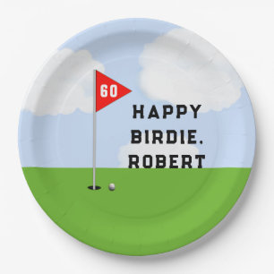 Personalised Golf Birthday Paper Plate