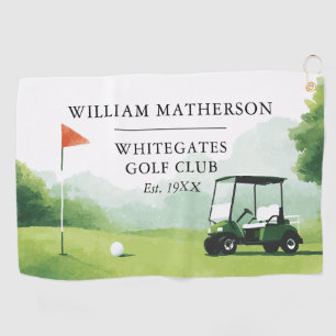 Personalised Golf Buggy Club Name Towel
