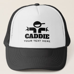 Personalised golf caddie hat with custom name