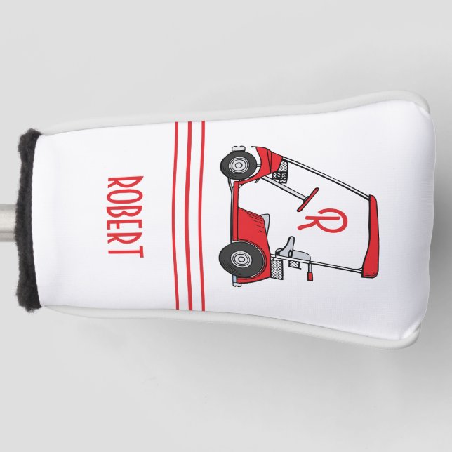 Personalised Golf Cart Monogram Name Head Cover (Front)