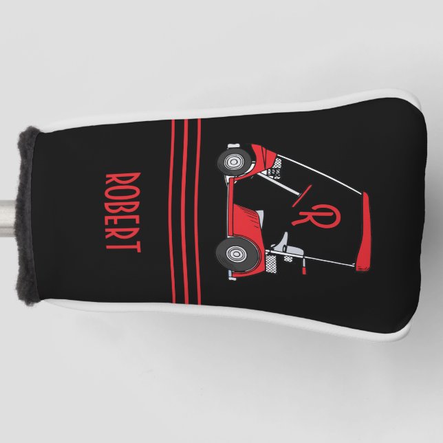 Personalised Golf Cart Monogram Name Head Cover (Front)