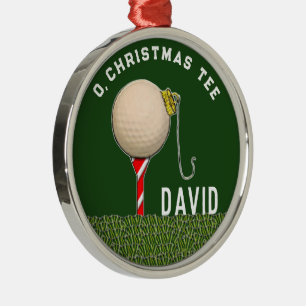 Personalised Golf Christmas Collectable Metal Tree Decoration