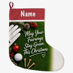 Personalised Golf Christmas Gifts Large Christmas Stocking