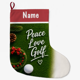 Personalised Golf Christmas Gifts Large Christmas Stocking