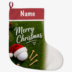 Personalised Golf Christmas Gifts Large Christmas Stocking