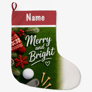 Personalised Golf Christmas Gifts Large Christmas Stocking