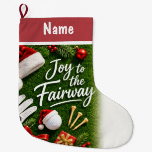 Personalised Golf Christmas Gifts Large Christmas Stocking