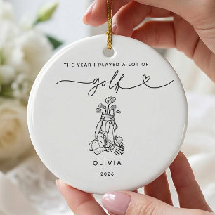 Personalised Golf Christmas Ornament