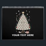 Personalised Golf Christmas Tree Equipment Family Calendar<br><div class="desc">Personalised Golf Christmas Tree Equipment Matching Family</div>