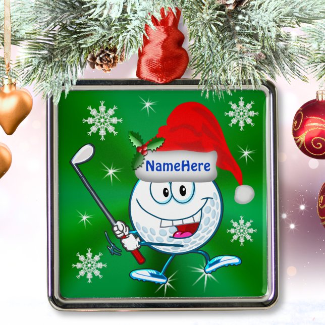 Personalised Golf Christmas Tree Ornaments (Golf Christmas Ornament. Funny golf gift ideas. Cheap golf gifts. Gift ideas for golfers. Golfer. )