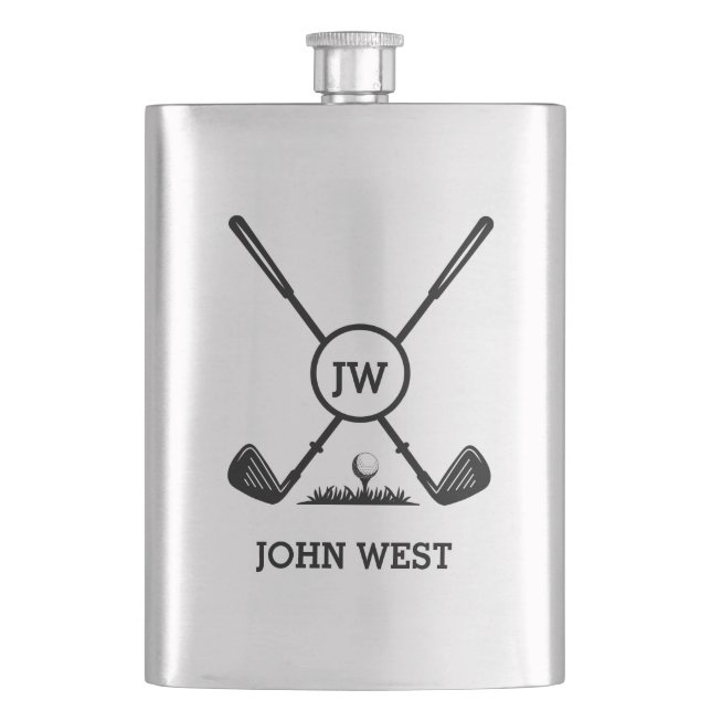 Personalised Golf Classic Flask (Front)
