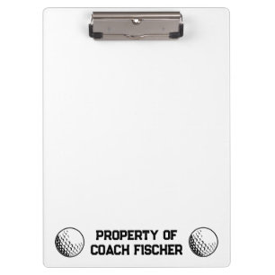 Personalised Golf Clipboard