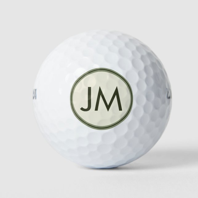 Personalised golf club monogram design balls (Front)