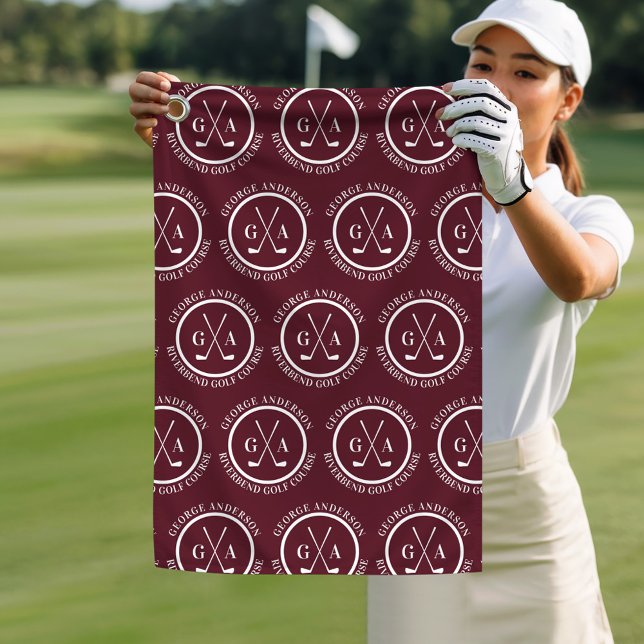 Personalised Golf Club Monogram Gift Towel (Creator Uploaded)