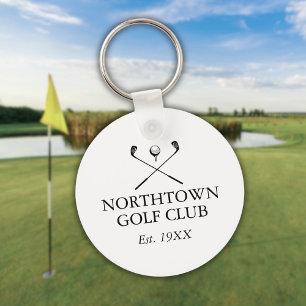 Personalised Golf Club Name Classic Key Ring