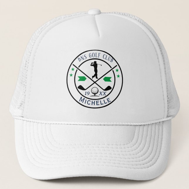 Personalised Golf Club Name Classic Trucker Hat (Front)