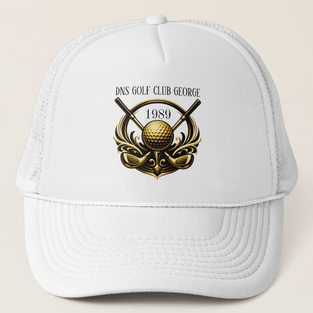 Personalised Golf Club Name Classic Trucker Hat (Front)