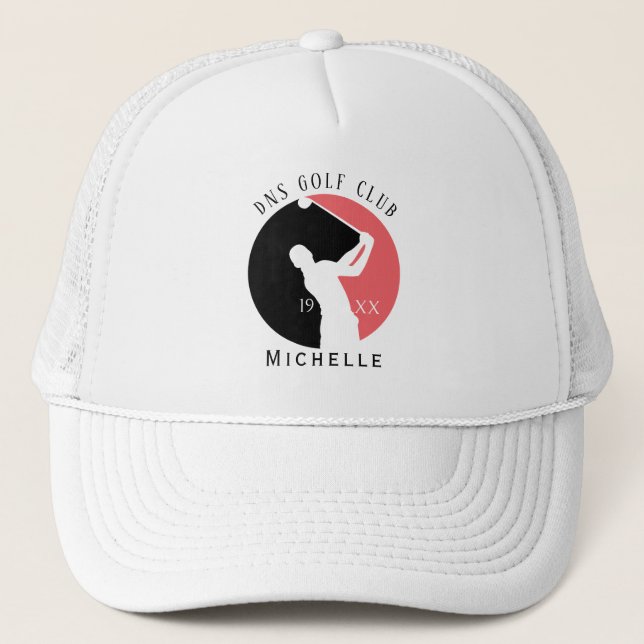 Personalised Golf Club Name Classic Trucker Hat (Front)
