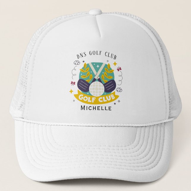 Personalised Golf Club Name Classic Trucker Hat (Front)
