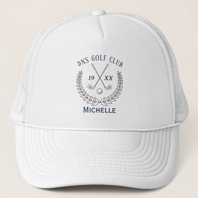 Personalised Golf Club Name Classic Trucker Hat (Front)