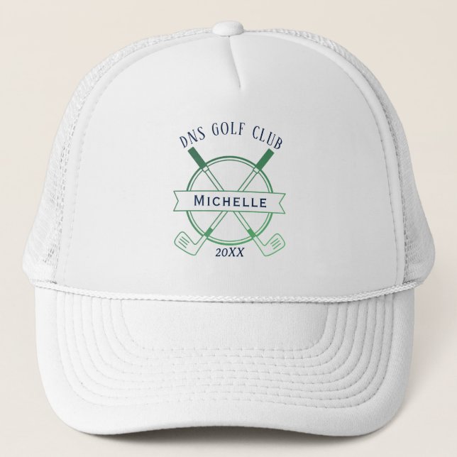 Personalised Golf Club Name Classic Trucker Hat (Front)