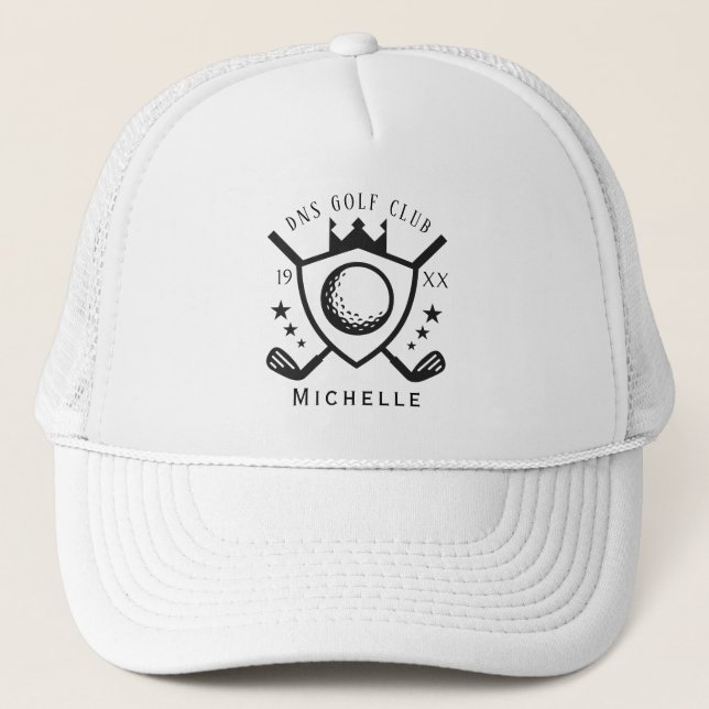 Personalised Golf Club Name Classic Trucker Hat (Front)