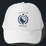 Personalised Golf Club Name Classic Trucker Hat<br><div class="desc">the perfect blend of comfort, function, and laid-back attitude. Featuring a breatheable mesh back, adjustable snap closure, and bold front design, this hat is made for everyday wear. Whether you're hitting the road, running errands, or hanging out outdoors, it adds the right touch of casual flair to any outfit. Great...</div>
