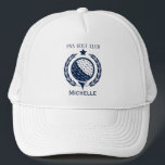 Personalised Golf Club Name Classic Trucker Hat<br><div class="desc">the perfect blend of comfort, function, and laid-back attitude. Featuring a breatheable mesh back, adjustable snap closure, and bold front design, this hat is made for everyday wear. Whether you're hitting the road, running errands, or hanging out outdoors, it adds the right touch of casual flair to any outfit. Great...</div>