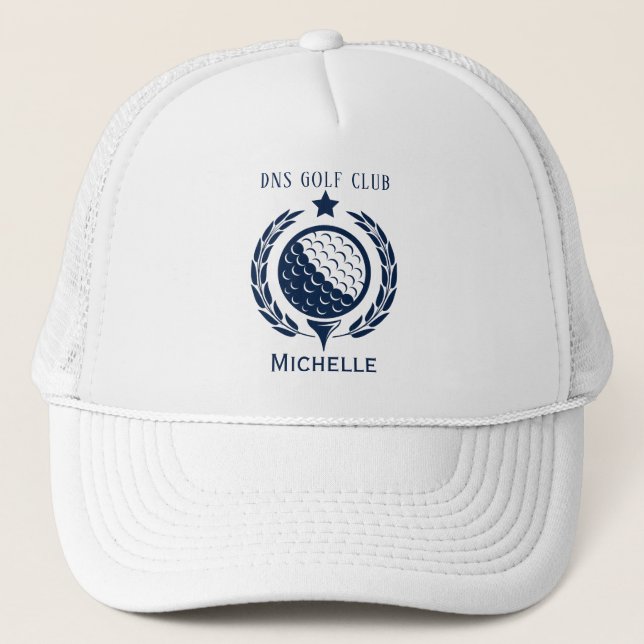 Personalised Golf Club Name Classic Trucker Hat (Front)