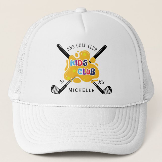 Personalised Golf Club Name Classic Trucker Hat (Front)