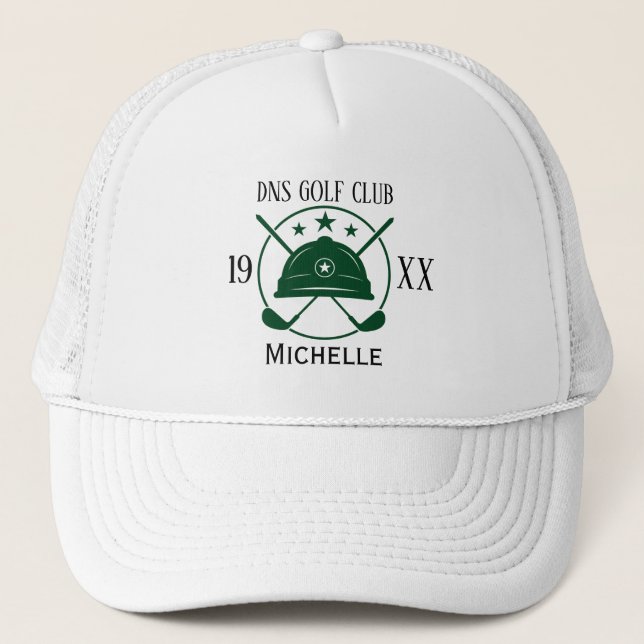 Personalised Golf Club Name Classic Trucker Hat (Front)