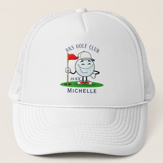 Personalised Golf Club Name Classic Trucker Hat (Front)