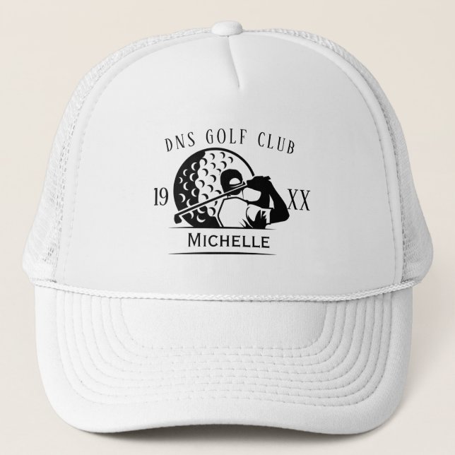 Personalised Golf Club Name Classic Trucker Hat (Front)
