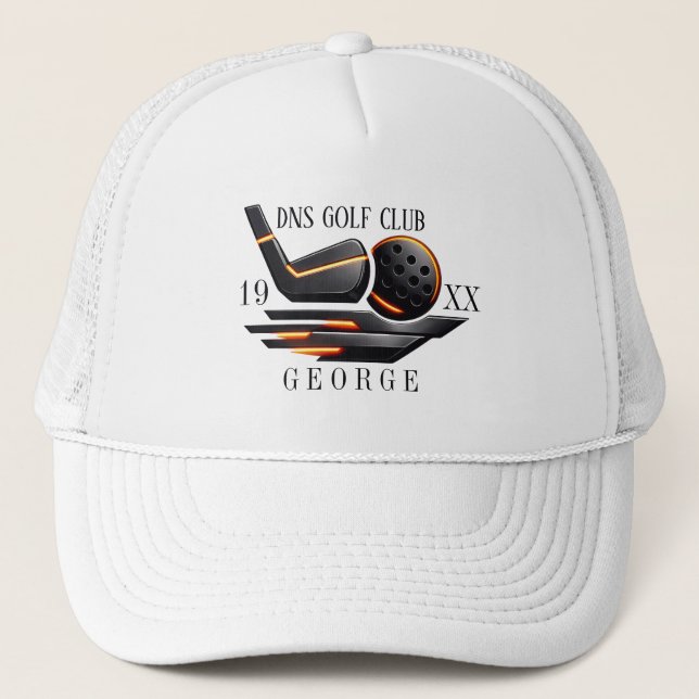 Personalised Golf Club Name Classic Trucker Hat (Front)