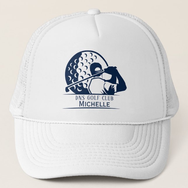 Personalised Golf Club Name Classic Trucker Hat (Front)