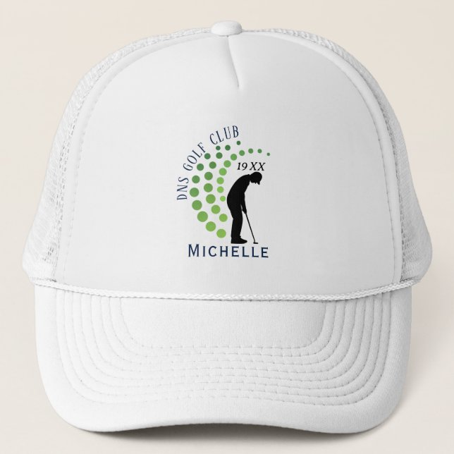 Personalised Golf Club Name Classic Trucker Hat (Front)
