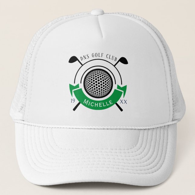 Personalised Golf Club Name Classic Trucker Hat (Front)