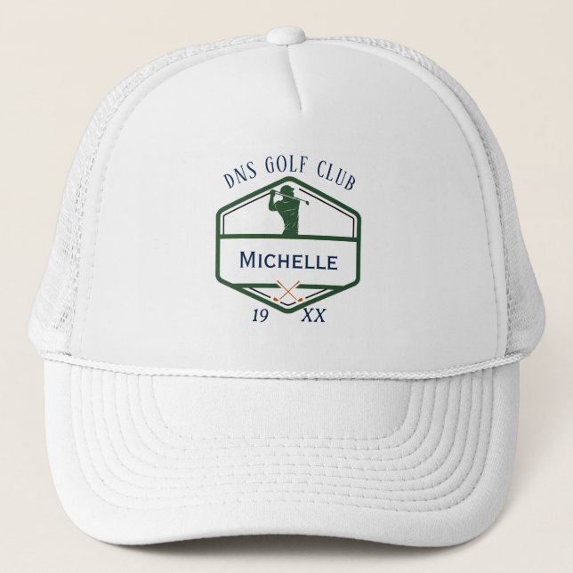 Personalised Golf Club Name Classic Trucker Hat (Front)