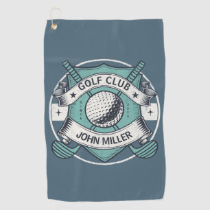 Personalised golf club name design  towel