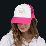 Personalised Golf Club Name Dusty Rose Pink Trucker Hat<br><div class="desc">Featuring a classic golf ball and wreath design,  these hats are ideal for all golf clubs and golf club members. Personalise with the name of the club member,  golf club name,  and the year the golf club was established. Designed by Thisisnotme©</div>