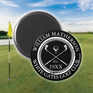 Personalised Golf Club Name Golf Aged Stamp Magnet