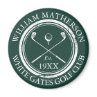Personalised Golf Club Name Green