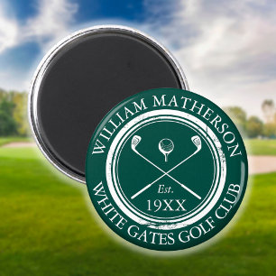 Personalised Golf Club Name Green Magnet