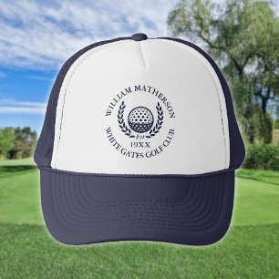 Personalised Golf Club Name Navy Blue Trucker Hat