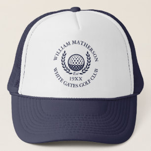 Personalised Golf Club Name Navy Blue Trucker Hat