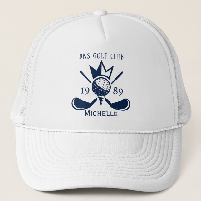 Personalised Golf Club Name Trucker Hat (Front)