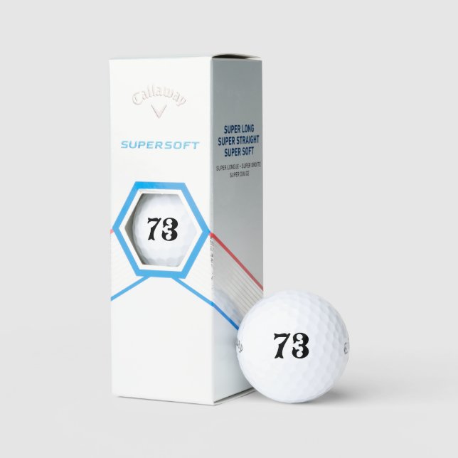 Personalised Golf - Custom Number Lucky Callaway  Golf Balls (Packaging)