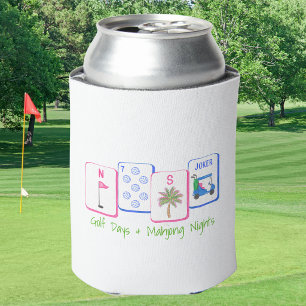 Personalised Golf Days & Mahjong Nights Party Can Cooler